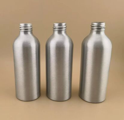 Nieuwe luxe heldere zilveren aluminium flessen van hoge kwaliteit cosmetische aluminium flessen