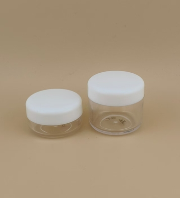 Huidverzorging Doorzichtige plastic crème pot met schroefdeksel en certificering