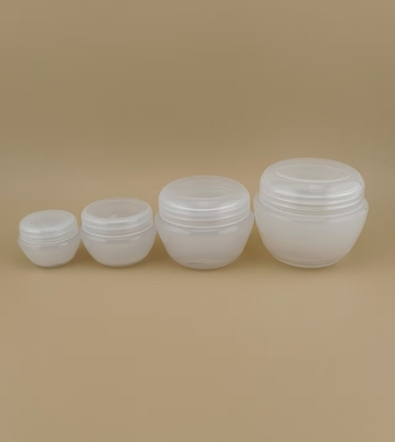 Doorzichtige plastic crème pot met schroefdeksel voor huidverzorging