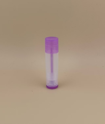 Lippenstift Kleine gladde, heldere lipbalsem Verpakking met paarse deksel en certificaat