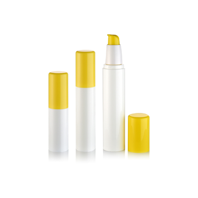 Goede kwaliteit kleurrijke PP ronde huidverzorgingscontainer pomp airless fles