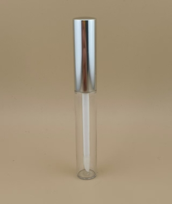 Elegant Ontwerp Transparante Lipbalsem Verpakking met Zilverkleurige Deksel voor Lippenstiften