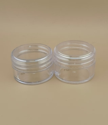 Gecertificeerde kleine, doorzichtige plastic crème pot met schroefdeksel voor huidverzorgingsbehoeften
