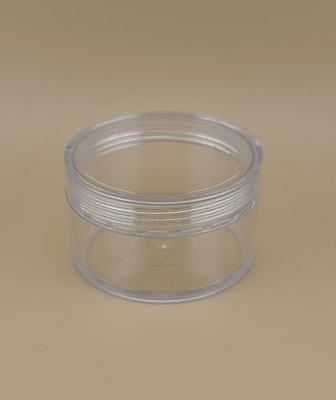 Transparante plastic crème pot met schroefdeksel voor cosmetica