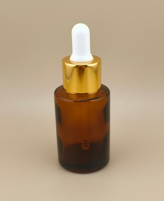 Gepersonaliseerd ontwerp Helder Bruin glad Ronde Dropper Fles K-GBL30 Voor Essence