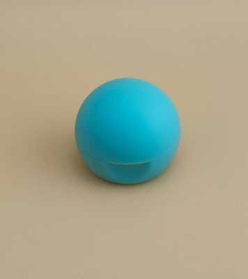 Cyaan plastic glad matte bolvormig deksel voor cosmeticaflessen
