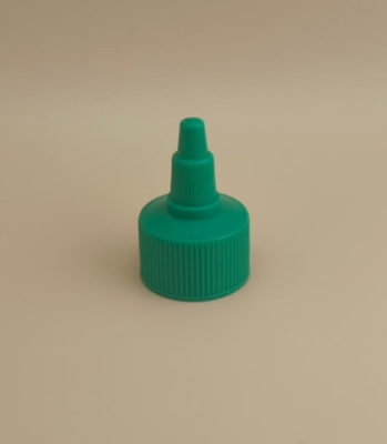 Groene plastische ribbengele kap voor verffflessen
