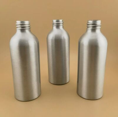 Nieuwe luxe heldere zilveren aluminium flessen van hoge kwaliteit cosmetische aluminium flessen